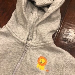 Full zip Gymboree hooded sweatshirt, 6 - 12 months